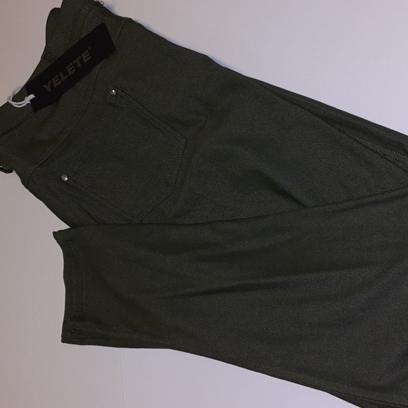 Yelete Army Green 3xl pull on jegging pants that move with you. Super Comfort! - Picture 12 of 12